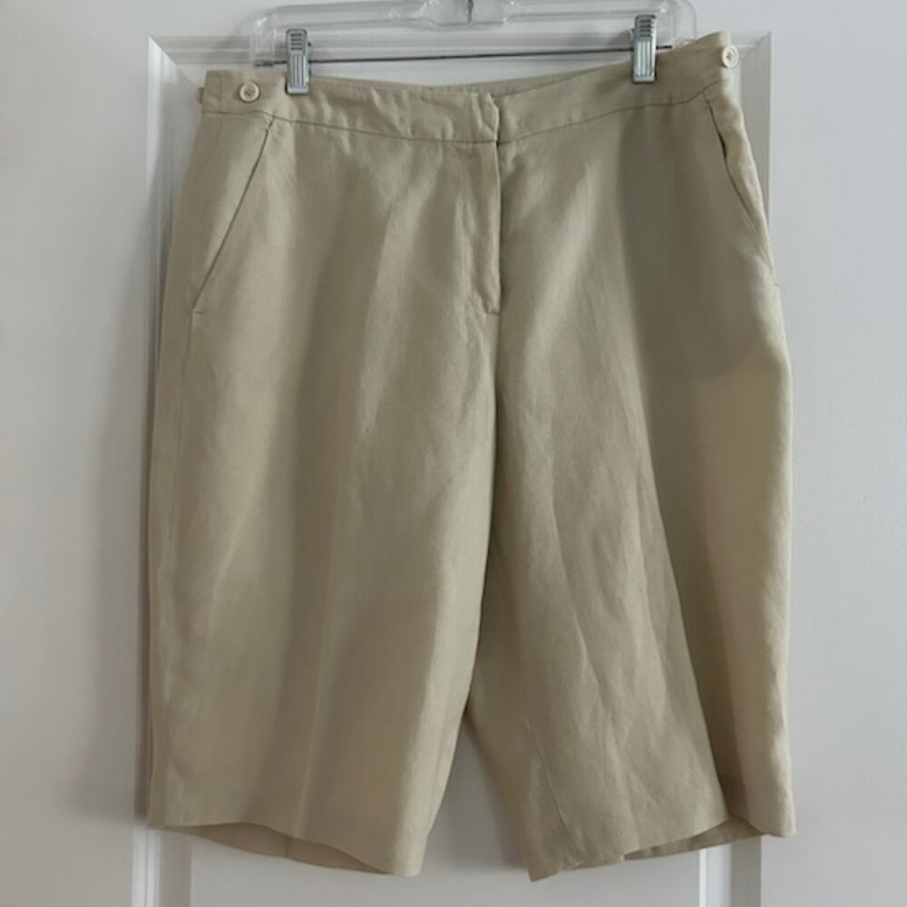 Larry Levine Women's Linen Shorts, Size 12
